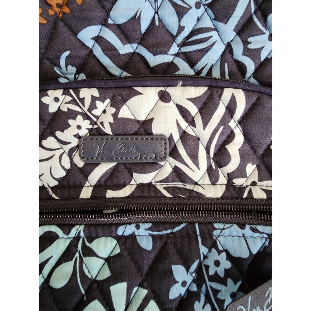 Vera Bradley Campus Backpack Java Blue Retired Floral NWOT Book Bag School - Picture 10 of 14